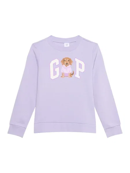 GAP Sweater majica lavanda bijela