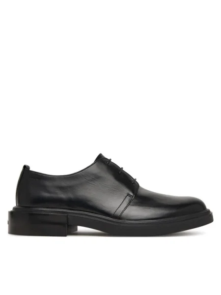 Calvin Klein Pantofi Cupped Postman Derby Laceup Lth negru