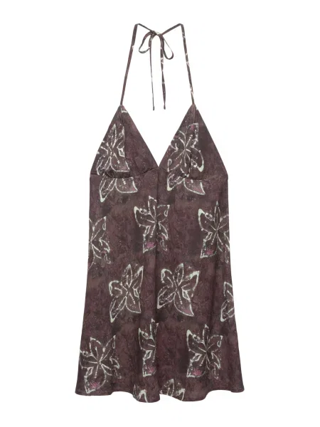 Pull&Bear Rochie de vară lila / mov vânătă / murdar alb