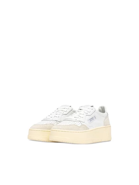 Sneakersy Autry na platformie skórzane białe