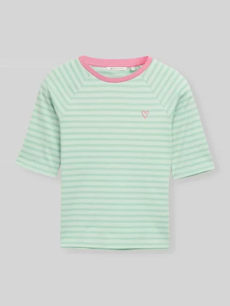 T-shirt o kroju shaping fit z czystej Bawełny Tom Tailor Denim