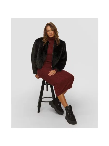 Kurtka Futerkowa Stand Studio Karly czarna