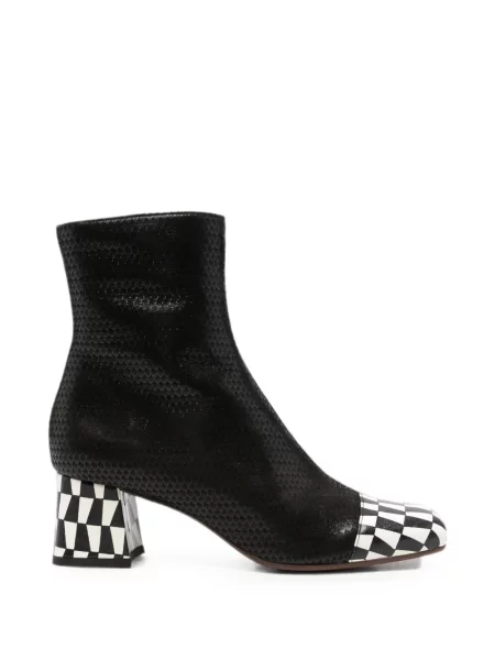 Cizme scurte Chie Mihara cu model piele de șarpe negru