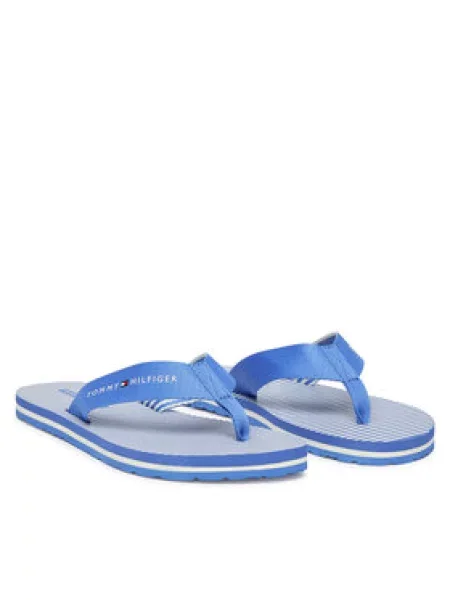 Tommy Hilfiger šľapky dámske TH ITHACA STRIPE SUMMER SANDAL modrá