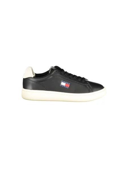 Sneakersy Tommy Hilfiger skórzane czarne