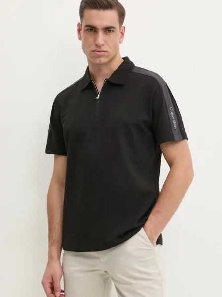 Polo tričko Calvin Klein Jeans černá