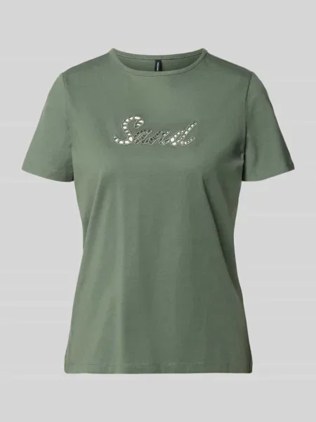 T-shirt z czystej bawełny o kroju regular fit model MIRANDA' Vero Moda zielona