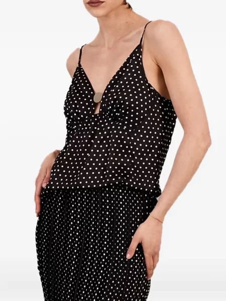 Bluzka Simona Corsellini w grochy czarna