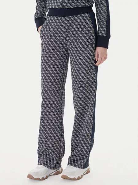 Guess Spodnji del trenirke Mornarsko Wide Leg modra