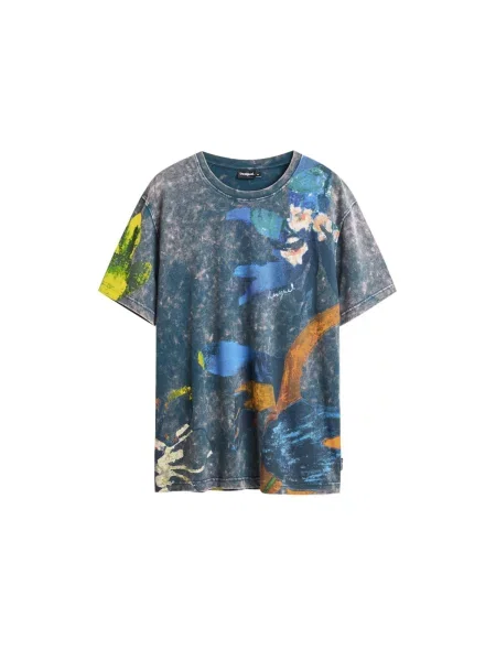 Desigual Tricou / bleumarin / portocaliu albastru