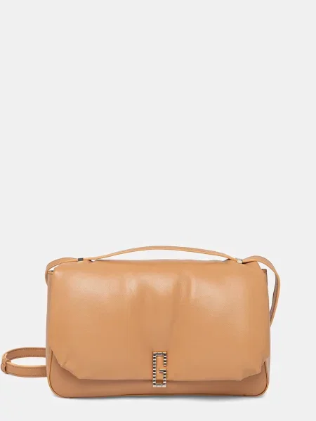 Guess Usnjena torbica ALIZEE rjava