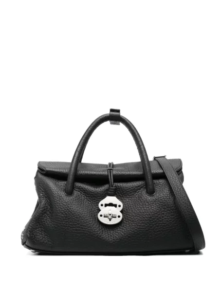 Torebka Zanellato skórzana z autografem czarna