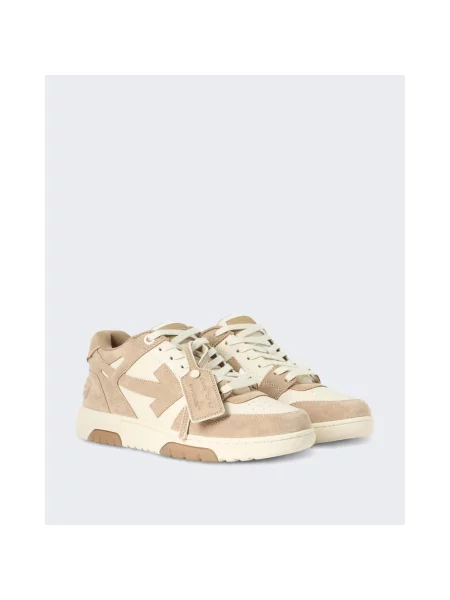 Sneakersy Off-white skórzane biznesowe białe