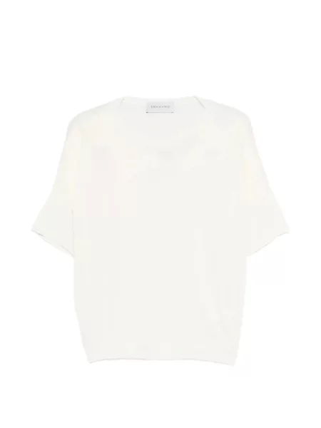 Koszulka Ermanno Firenze w kwiatki koronkowa