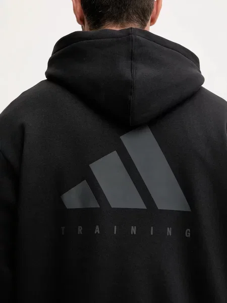 Однотонный свитер Adidas Performance с капюшоном черный