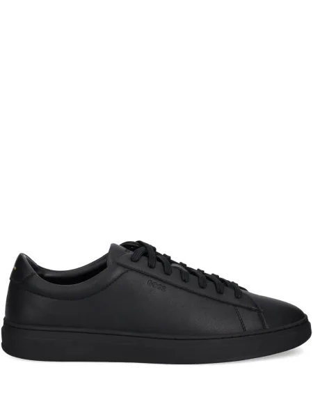 Sneakerși Boss cu șireturi din dantelă negru