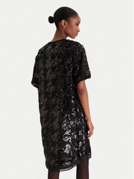 DKNY Cocktail obleka črna