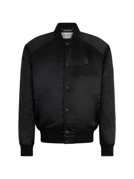 Geacă bomber Philipp Plein cu broderie negru