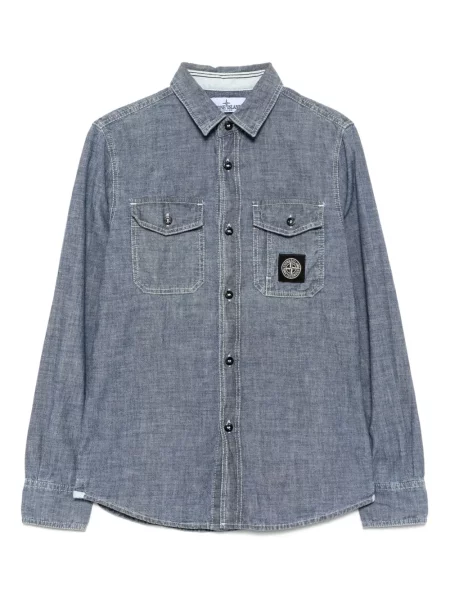 Koszula dżinsowa dziecięca Stone Island niebieska