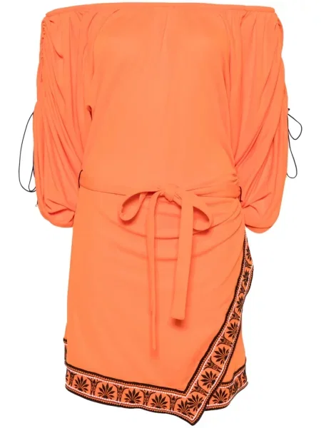 Mała mały sukienka mini Rabanne garniturowa pomarańczowa