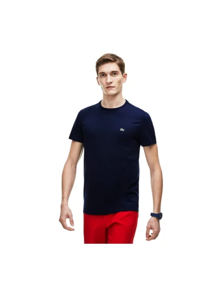 Granatowa koszulka z krótkim rękawem Lacoste Pima XS niebieska