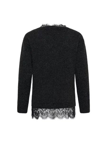 Dzianinowy sweter Cream szary