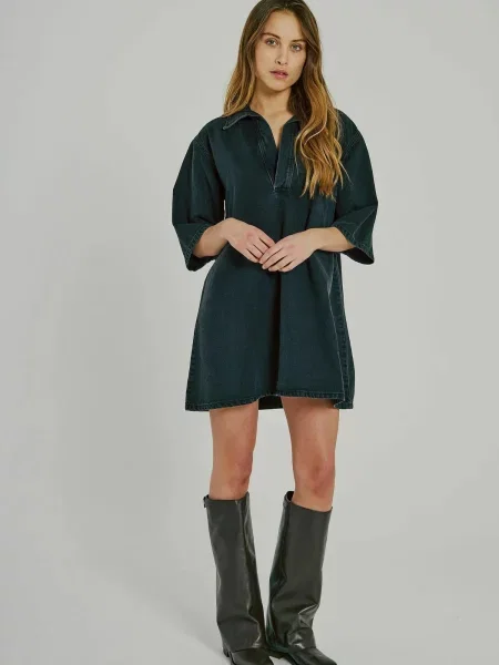 NORR Rochie Hannali pin verde
