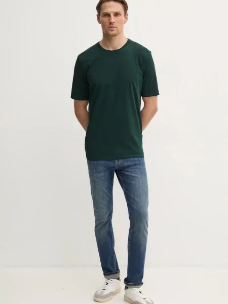 Футболка Sisley однотонна зелений