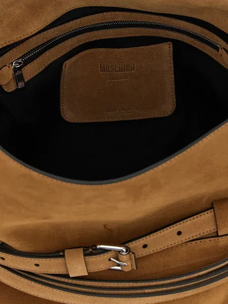 Велурен колан Moschino кафяво