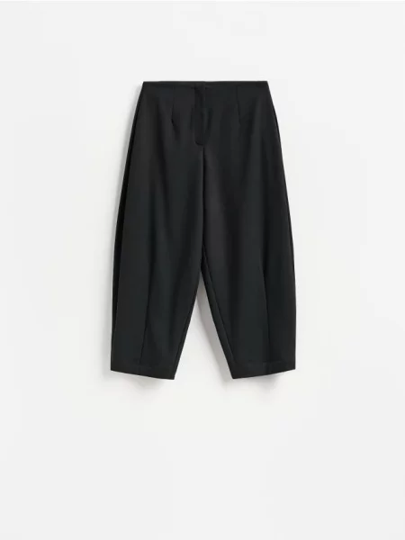 Reserved Pantaloni barrel leg negru
