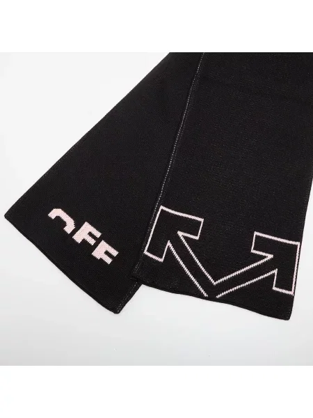 Sál OFF-WHITE KIDS Type Logo Scarf Black/ Soft Pink Universal fehér