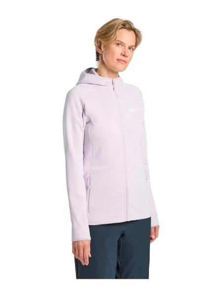 Bluza Jack Wolfskin Baiselberg Hooded FZ fioletowa