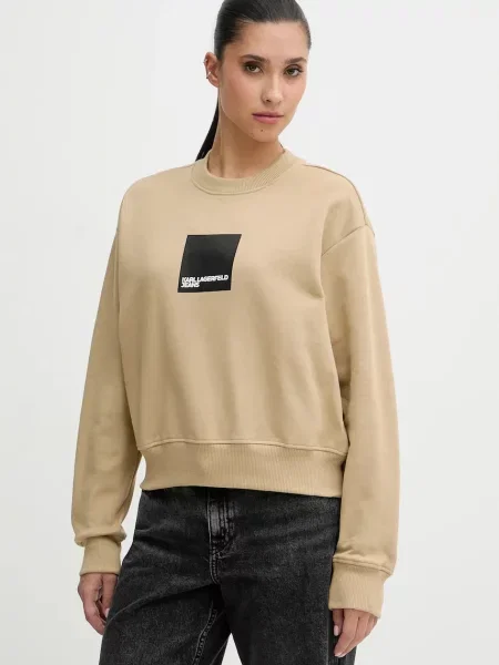 Karl Lagerfeld Jeans bluza z nadrukiem beżowy