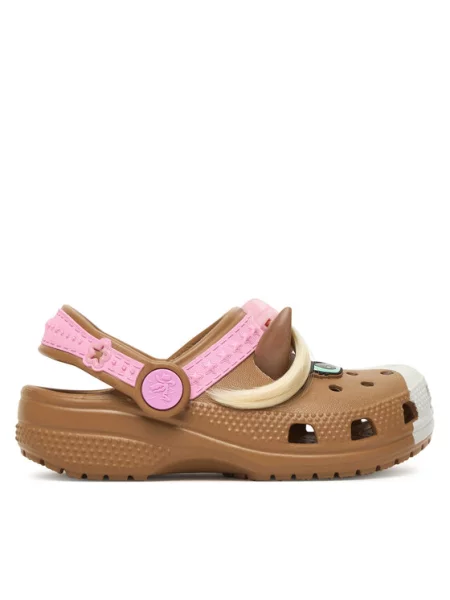 Детские шлепанцы Crocs коричневые