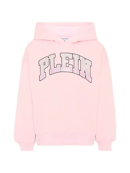 Bluza z kapturem dziecięca Philipp Plein różowa