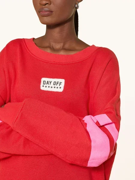 Yippie Hippie Bluza Oversize rot biała