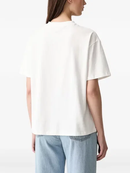 Tricou Never Fully Dressed cu imagine alb