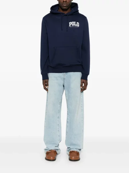 Dzianinowe kąpielówki Polo Ralph Lauren w paski czarne
