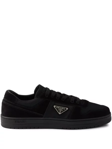 Sneakerși Prada din piele de căprioară negru