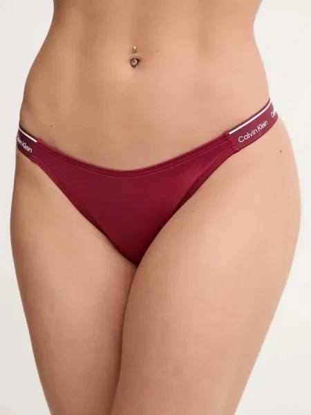 Calvin Klein figi kąpielowe bordowy