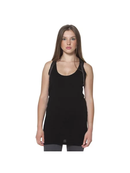 Top Fred Perry wełniany na ramiączkach czarny