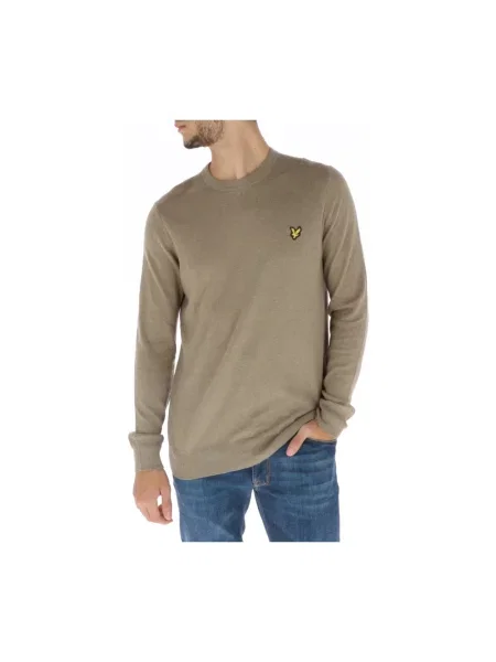 Dzianinowy sweter Lyle & Scott brązowy