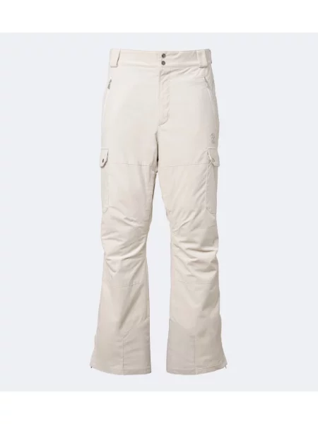 Pantaloni de schi Brunello Cucinelli de catifea cord alb