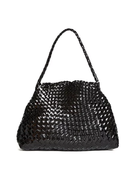 Mała mały torebka skórzana Dragon Diffusion skórzana czarna