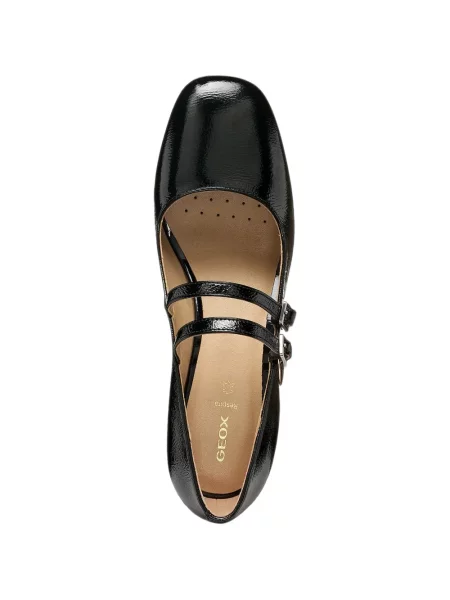 Pantofi cu toc Geox cu bretele negru