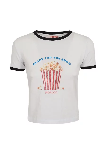 Tricou Fiorucci cu imagine alb
