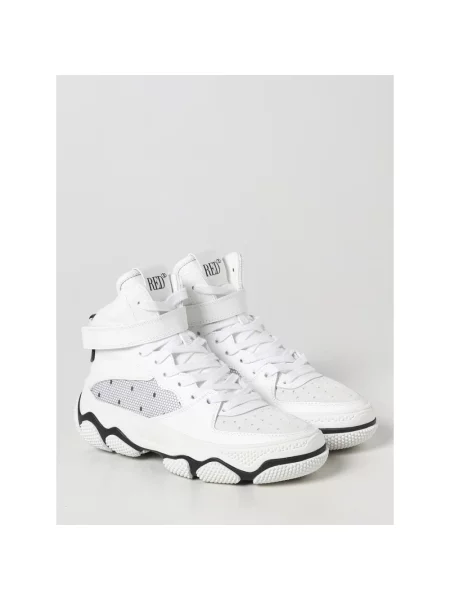 Lniane sneakersy Red Valentino białe