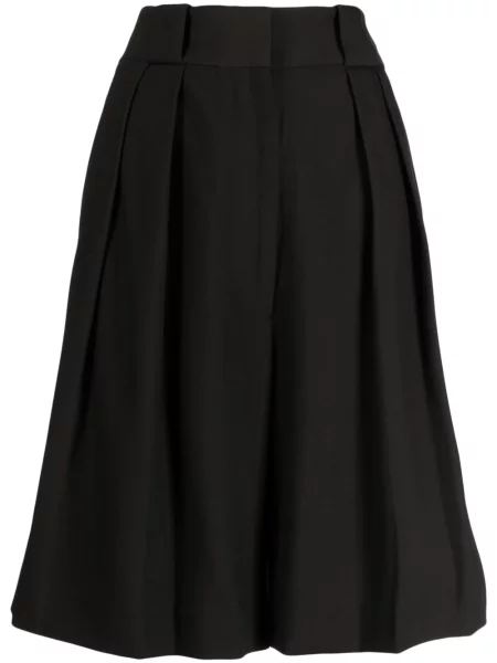 Pantaloni scurți Khaite plisate maro