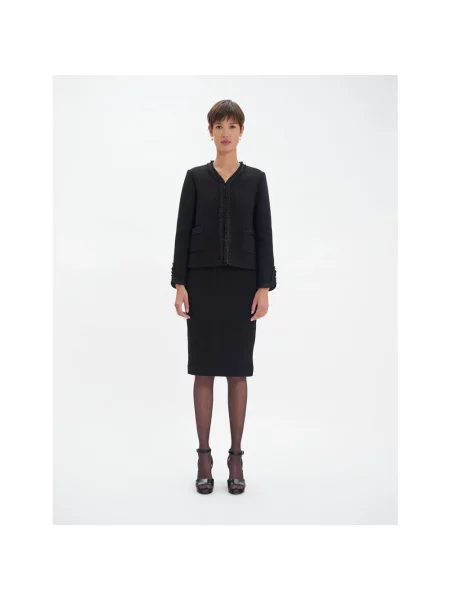 Kurtka Ines De La Fressange Paris wełniana czarna