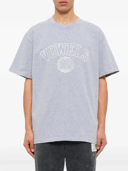 Tricou Vowels gri